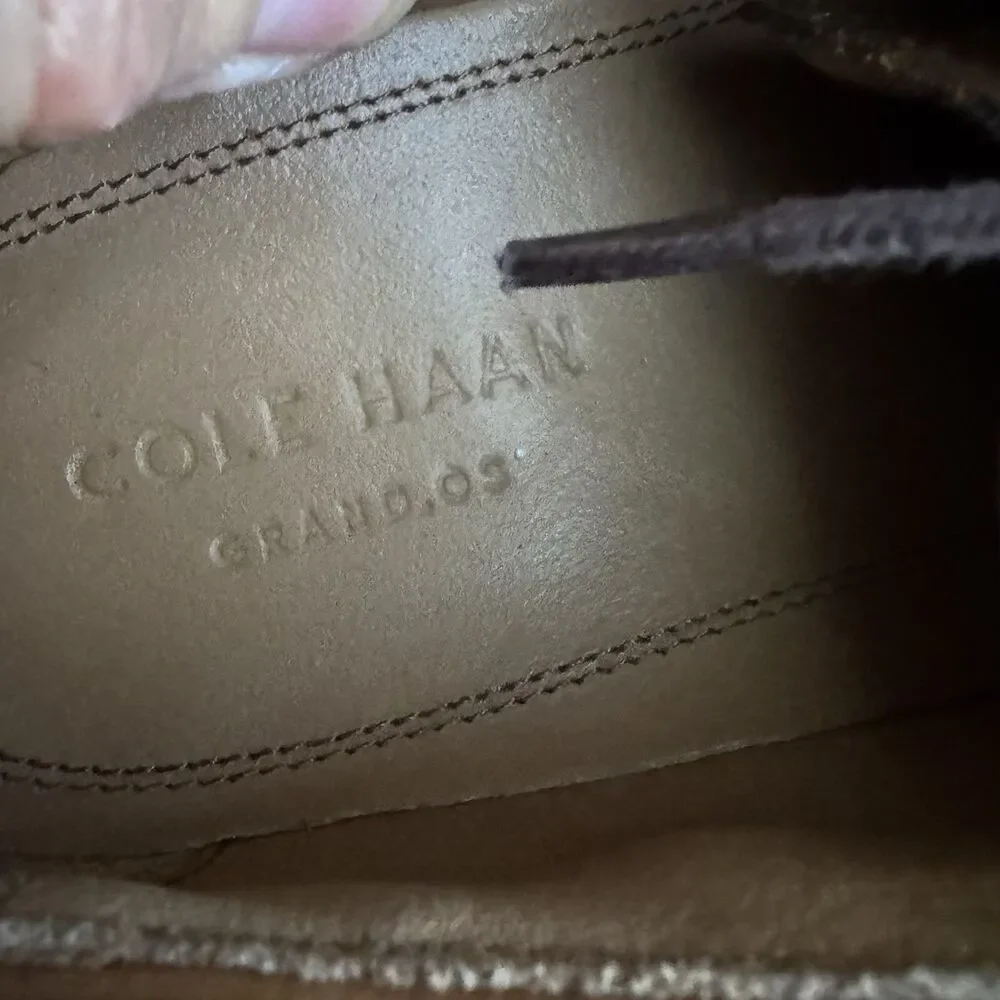 Cole Haan Mens Original Grand Shortwing Oxford Shoe Sz 8.5 Brown Leather
